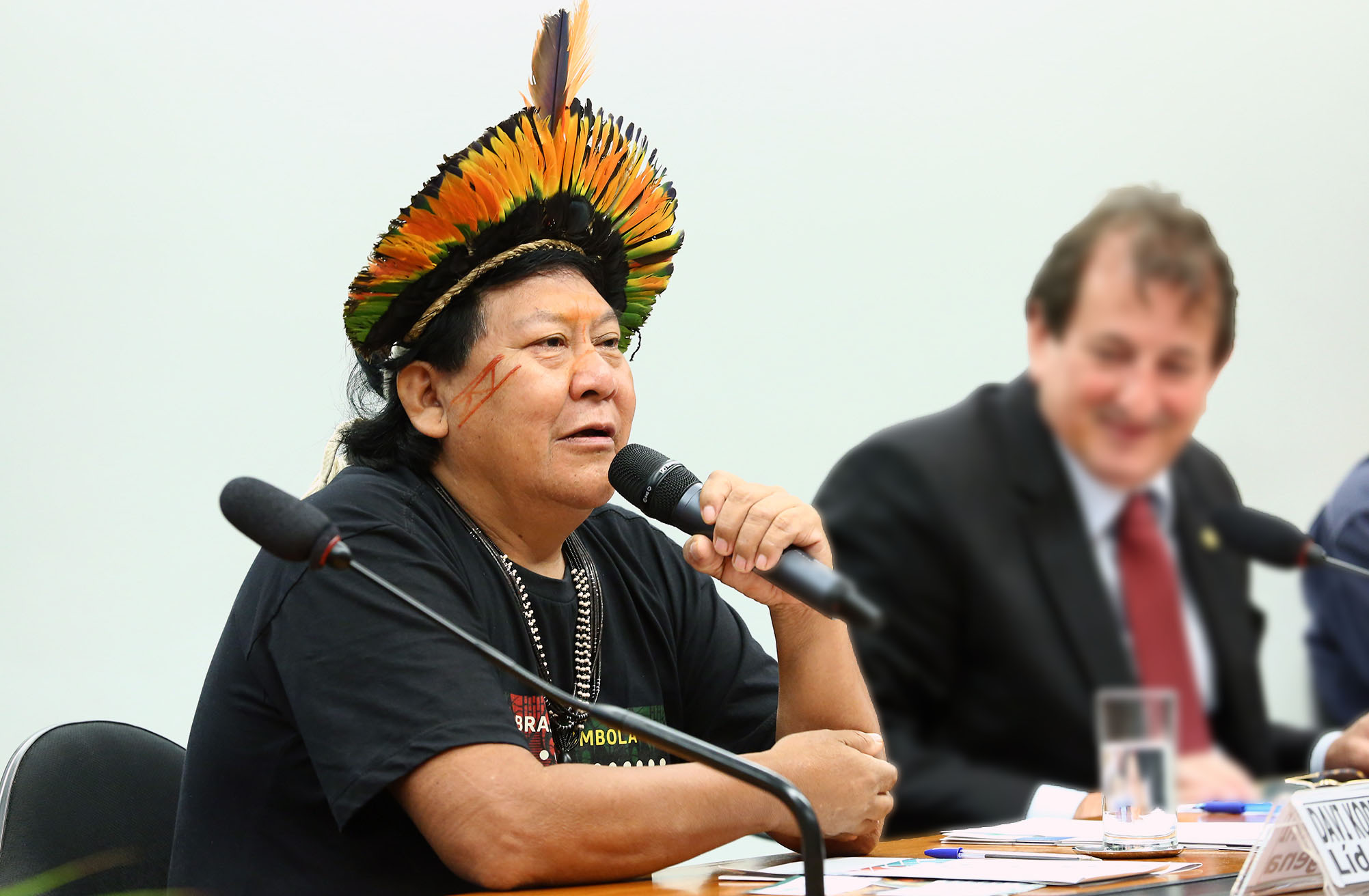 The Yanomami indigenous leader Davi Kopenawa at an event in the Lower House of Congress in 2019 (Photo: Cleia Viana/Lower House of Congress)

